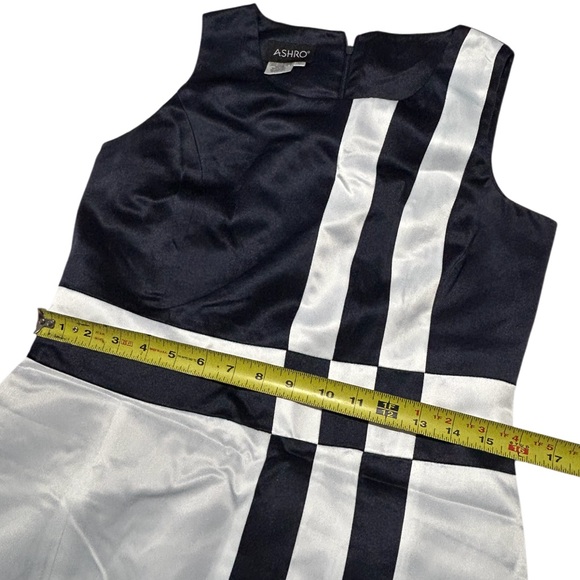 Ashro Jacket Dress Set Mother Of The Bride Formal Navy White Midi Wmns 6 NWOT - Picture 13 of 16